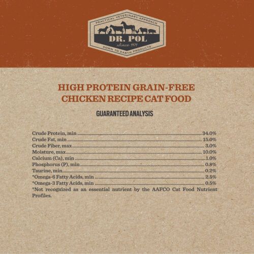 Walmart LID High Protein Grain-Free Chicken Recipe Cat Food Guaranteed Analysis