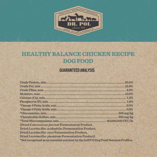 Walmart LID Healthy Balance Chicken Recipe Dog Food Guaranteed Analysis