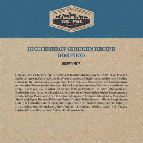 Walmart LID High Energy Chicken Recipe Dog Food Ingredients