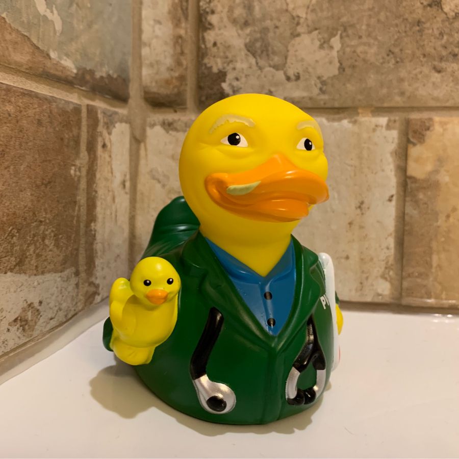 Yellow Rubber Ducky : Classic Size Duck : Bath Toy : Ernie Sesame Street