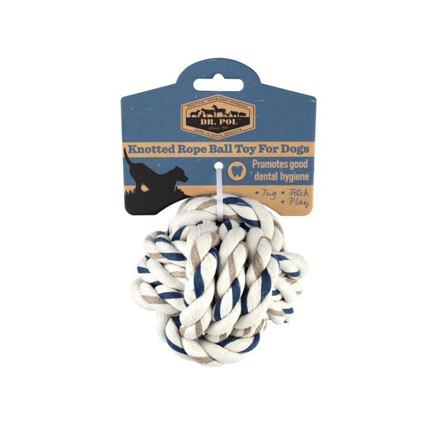 Dr. Pol Cotton Knotted Rope Ball Fetch Dog Toy