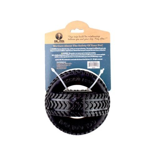 Dr. Pol TPR Thread Tire Fetch & Chew Dog Toy -Black 4.5 - 1