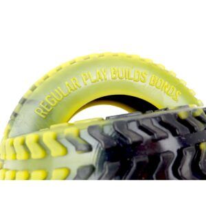 Dr. Pol TPR Thread Tire Fetch & Chew Dog Toy -Yellow 4.5
