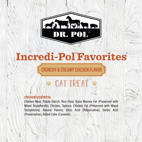 INCREDI-POL Favorites Crunchy and Creamy Chicken Cat Treat Description Ingredients