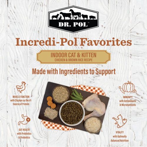 INCREDI-POL Indoor Cat and Kitten Benefit Chicken and Brown Rice Recipe