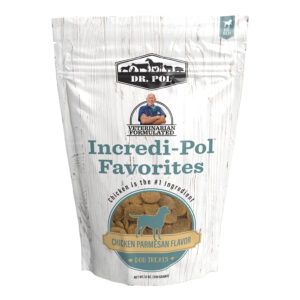 Incredi-Pol Favorites Chicken Parmesan Dog Treats Bag Front