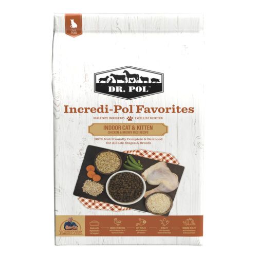 Incredi-Pol Favorites Indoor Cat and Kitten Chicken and Brown Rice Recipe Bag