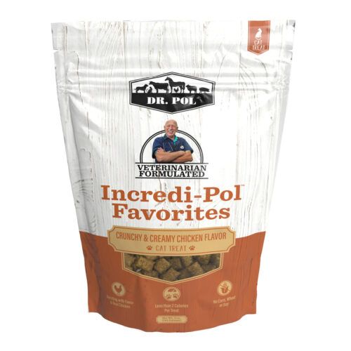 Incredi-Pol Favorites Crunchy and Creamy Chicken Cat Treat Front