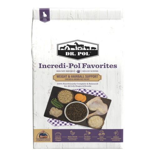 Incredi-Pol Favorites Weight and Hairball Support Chicken and Brown Rice Recipe