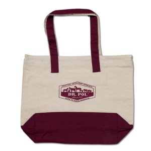 Maroon Dr. Pol Tote Bag (front)