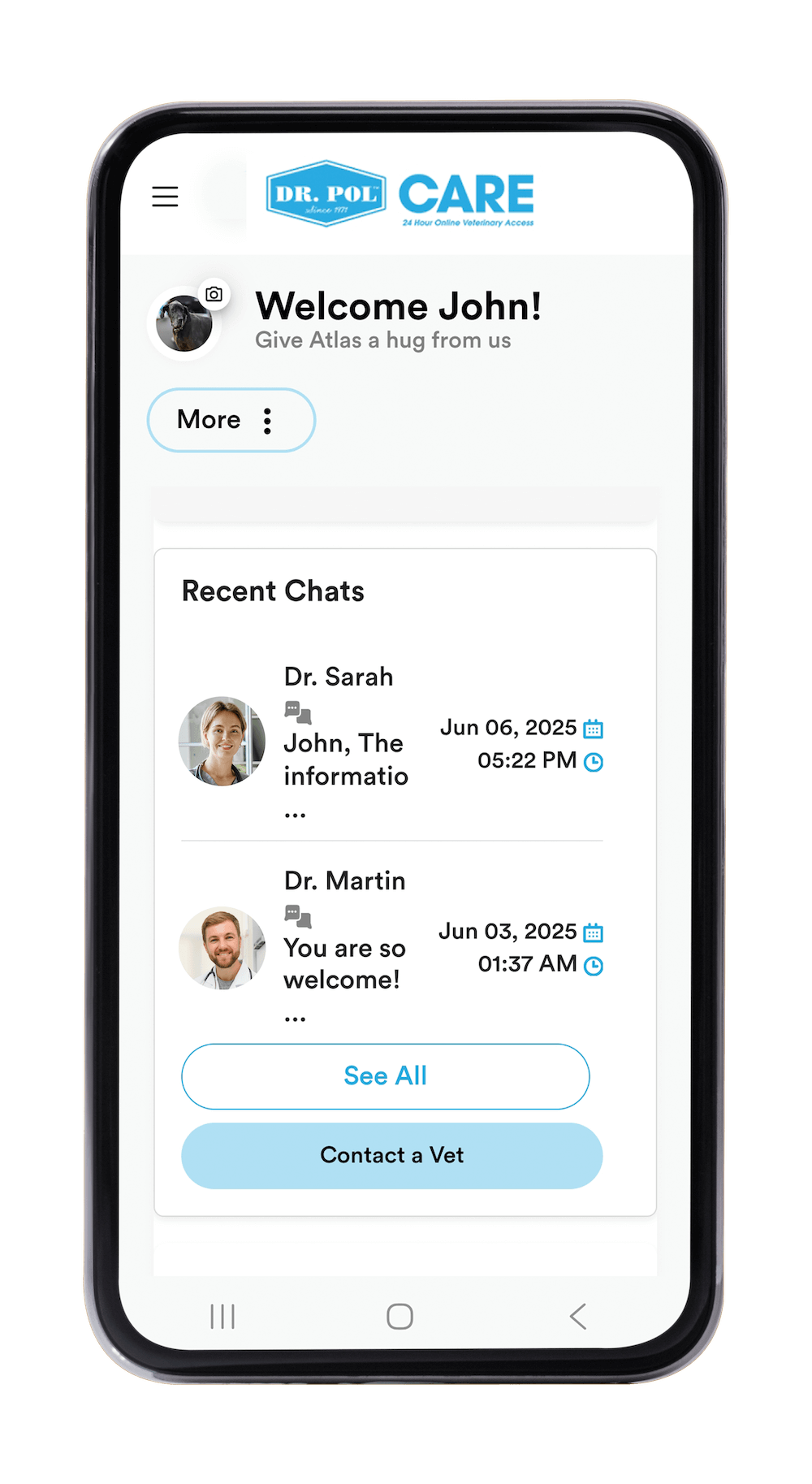 Dr. Pol Care Phone Screen