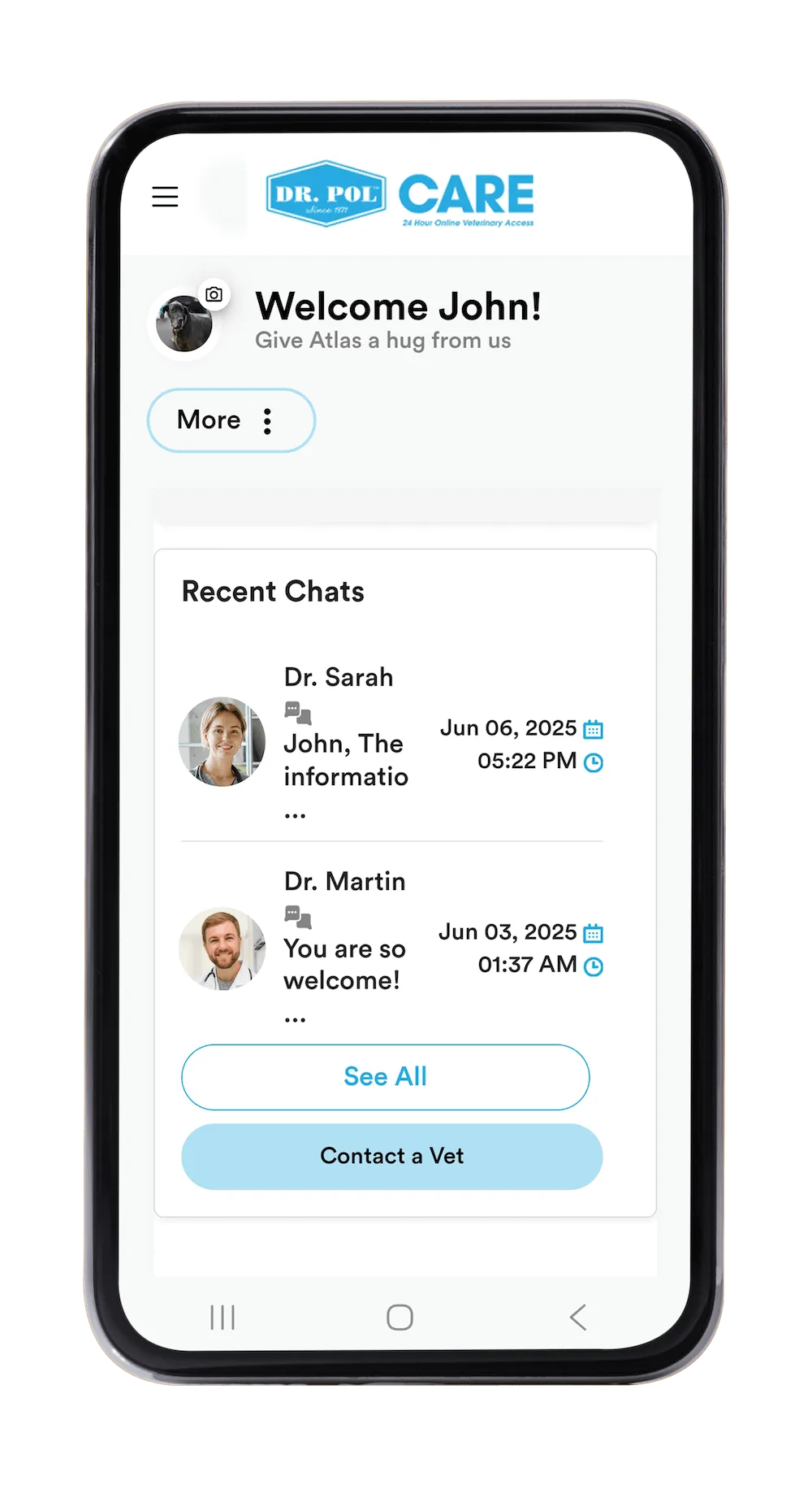 Dr. Pol Care Phone Screen
