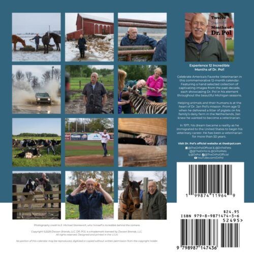 Dr Pol 2025 Calendar Back