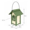 Dr. Pol A‑Frame Retreat Birdhouse Small Dimensions