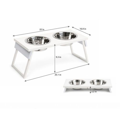 Dr. Pol Hi‑Lo Adjustable Dog Diner Dimensions
