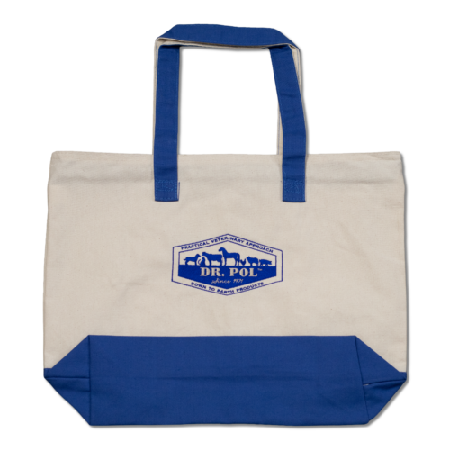 Royal Blue Dr. Pol Tote Bag (front)